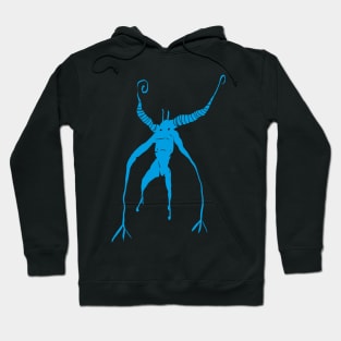 Little Blue Devil - Monster Horror Art Hoodie